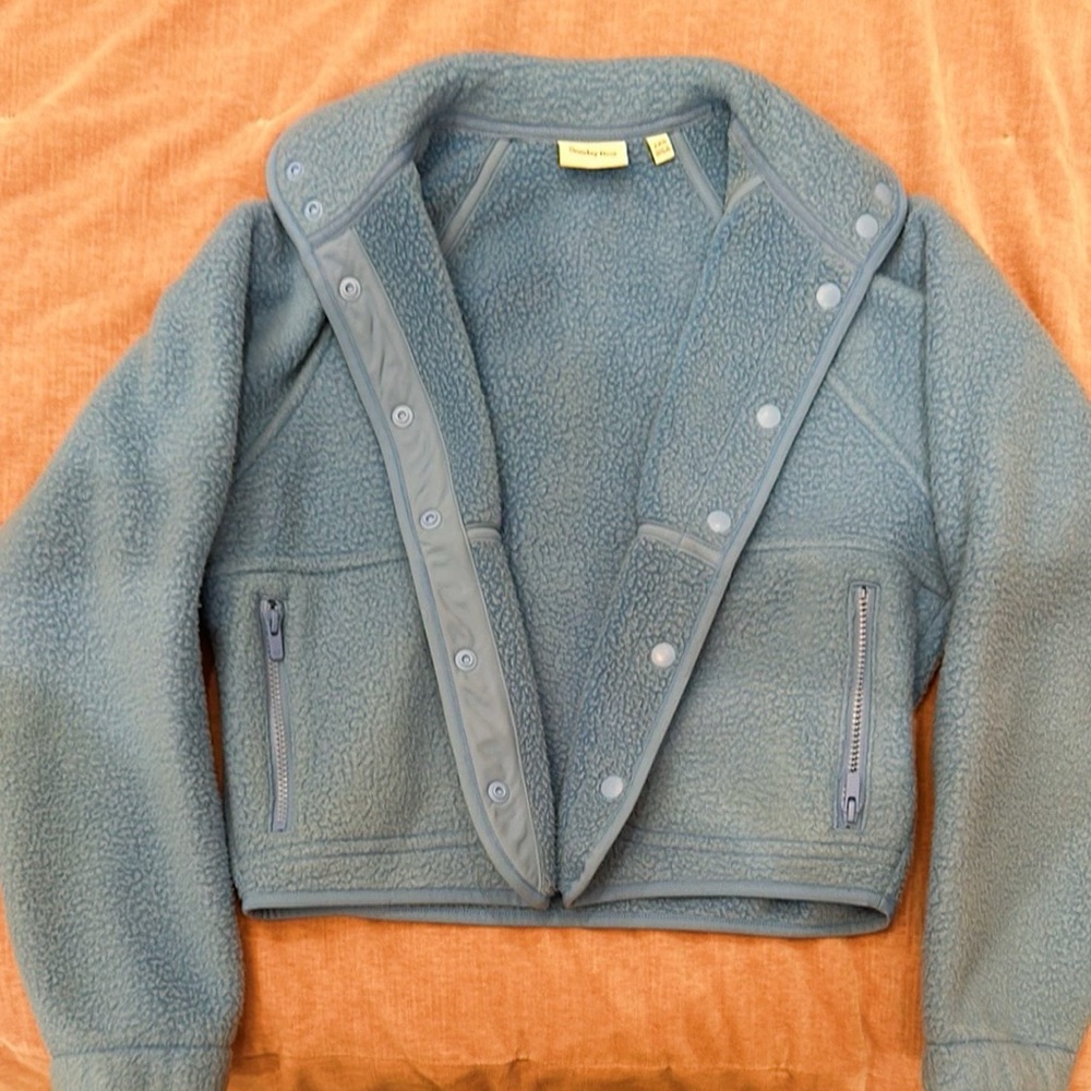 Aritzia Sunday Best Blue Fleece Jacket